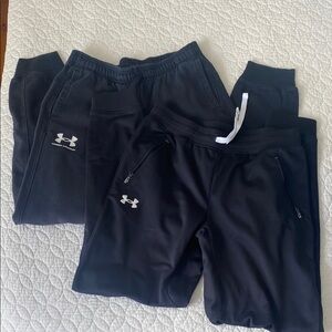 Under Armour Kids Black Joggers - 2 pairs youth large